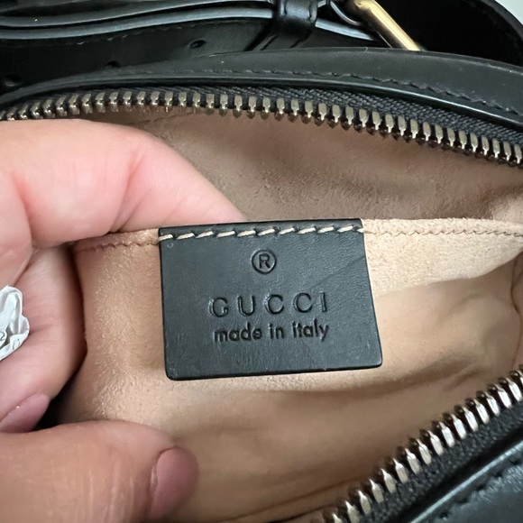 Calfskin Matelasse GG Marmont Belt Bag Black - Picture 4 of 12